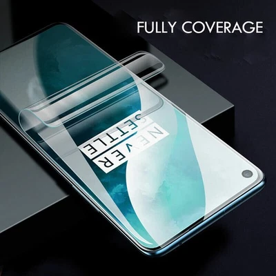 Screen Protector For OnePlus 9RT 10 Pro 7T 6 9T Nord 2 Ace Hydrogel Film Cover - Image 1 of 4