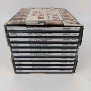 Vintage Masters of Classical Music CD Box Set 10 Disc 1988 Laserlight Mozart Bac - Picture 1 of 7