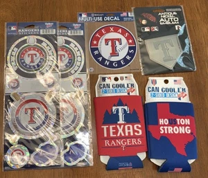Texas Ranger Baseball Set Stickers Decals Auto Emblem and Can Cooler NEW - Picture 1 of 6