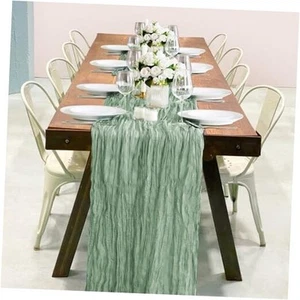 Easter Cheesecloth Table Runner 10FT Boho Cheese Cloth 1 Pack-10FT Sage Green - Picture 1 of 8