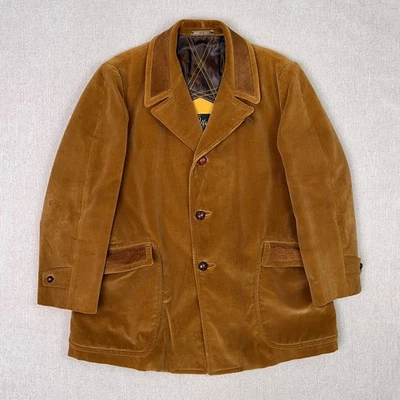 True Vintage 50s Alfred of New York Heavy Corduroy Blazer Coat Chore Jacket 44R - Image 1 of 4