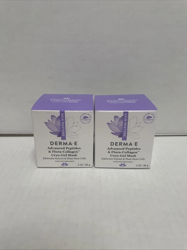 (2) Máscara criogel avanzada de péptidos y flora-colágeno de Derma-E 2 oz-Ex 11/25 Foto 1 de 4
