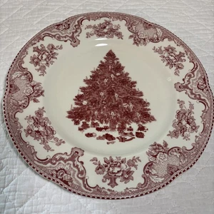 Plato de cena árbol de Navidad Jonhson Bros 2 Old Britain Pink Castles 10,5 - Imagen 1 de 6