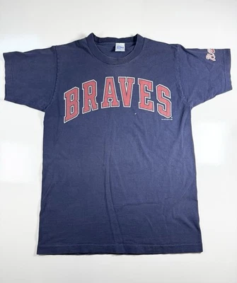 Camiseta De Colección Atlanta Braves Para Hombre Mediana Azul Salem Ropa Deportiva MLB Hecha en EE. UU. Foto 1 de 4