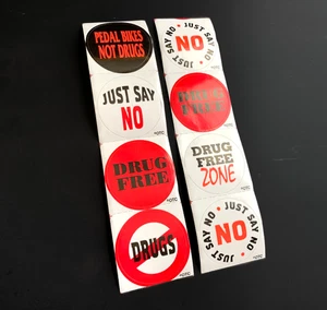 8 DARE D.A.R.E JUST SAY NO TO DRUGS FREE RARE VINTAGE sticker mod SKATEBOARD LOT - Picture 1 of 3