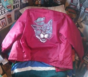 Vintage Washington State University Cougars WSU Jacket 80s Hand Painted XL - Picture 1 of 10