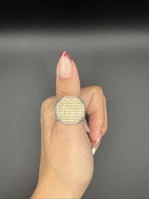 Anillo octágono de diamantes de 2 1/3 ctw para hombre 10 kg talla 10 Foto 1 de 4