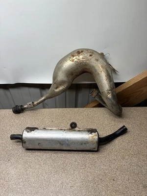 Tubo de escape 93-01 Yz80 Fmf y cámara de expansión silenciadora de stock Foto 1 de 4