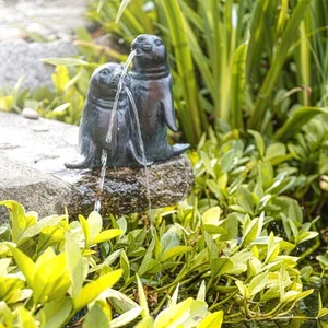 esotec Wasserspeier SEEHUNDPAAR mit Solar Teichpumpe 5 Watt Wasserspiel 101656 - Bild 1 von 9