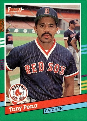 1991 Donruss Baseball Card #456 Tony Pena Catcher Boston Red Sox, Series 2 - Image 1 of 2