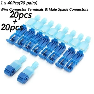 Cable Wire Connectors Set Quick Connect Crimps Terminal Clips Clamps Tool Kit - Picture 1 of 9