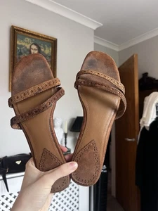 Zara Real Suede Slippers - Picture 1 of 5