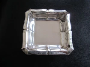 Silberschale 18 x 18 cm, um 1920, 835-er Silber, ca. 174 g - Bild 1 von 10