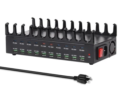 690W Charging Station for Multiple Devices, 20-Port USB C Fast Charging Stati... - Image 1 of 4