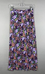 Cat & Jack Skirt Girl's XL (14-16) Purple Floral Pull On Maxi Boho Elastic Waist - Picture 1 of 12