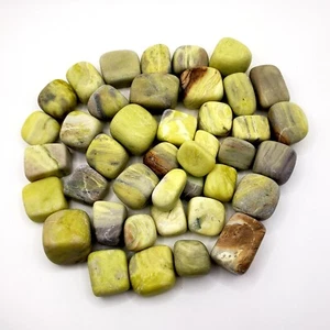 Unendlicher Stein Serpentin getrommelt & poliert Natur Kristall Edelsteine - 2 Stück - Bild 1 von 6