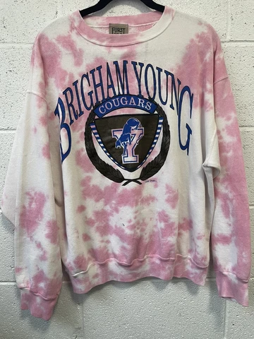 Brigham Young Cougars Vintage Tie Dye Sweatshirt Cover