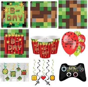 Jungen TNT Video Gaming Geburtstag Party Tassen Teller Servietten Sets Banner Luftballons - Bild 1 von 16