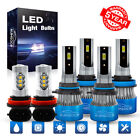 LED Headlight Fog Light Kit High Low Beam Bulbs 6000K For Honda CR-V 2015-2019