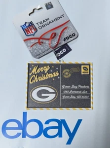 Green Bay Packers Christmas Tree Holiday Ornament - Postcard - Metal - Picture 1 of 1