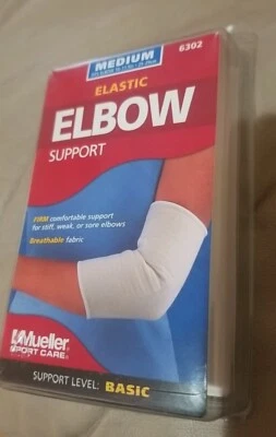 Soporte de codo ajustable Mueller Sport Care talla única 6302 blanco soporte básico Foto 1 de 2