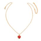 Love Heart Pendant Necklace Handmade Love Neckchain Female Choker Ornament
