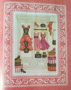 Sampler Retro Collection Of Clothes In Vintage Style Wardrobe Cross Stitch Chart - Picture 1 of 1