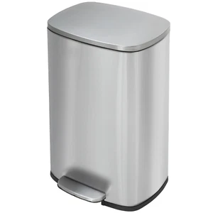Trash Can Kitchen Stainless Steel Trash Can Trash Can with Lid Removable Inner B - Picture 1 of 12