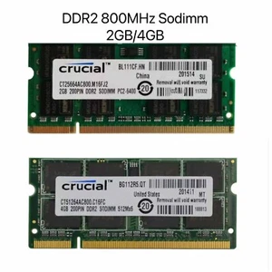 Crucial DDR2 2GB 4GB 8GB 800 MHz Laptop SODIMM Memory RAM PC2-6400 Lot New - Picture 1 of 7