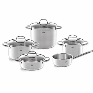 FISSLER Topfset SAN FRANCISCO 5 teilig mit Glasdeckel INDUKTION - Bild 1 von 1