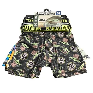 Confezione 4 Boxer Slip Intimo Elasticizzato Star Wars Mandalorian Ragazzo Taglia 4 NUOVO - Foto 1 di 2