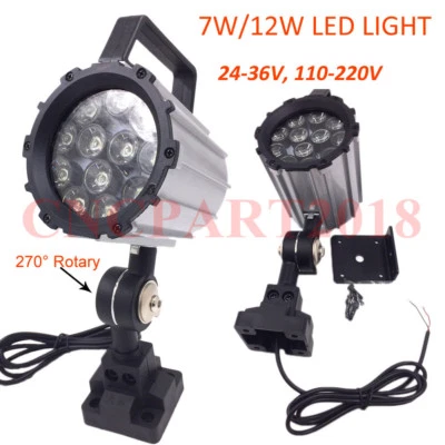 7W/12W CNC Mill Grind Lathe Machine LED Light Swing Arm Lighting Lamp 280/720mm - Image 1 of 4