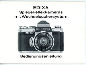 Manual de instrucciones EDIXA-MAT REFLEX D Cámara Manual de usuario (Y4321 - Imagen 1 de 1