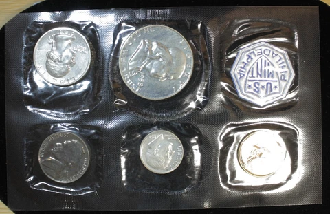 1958 Silver Proof Set - Flat Pack 5 Coin Set Cover