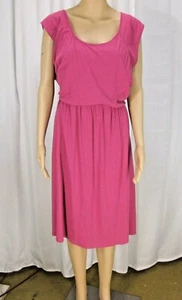 Garnet Hill Gr. 18 hellrosa Baumwollmischung Jersey Fit & Flare Strickkleid - Bild 1 von 10