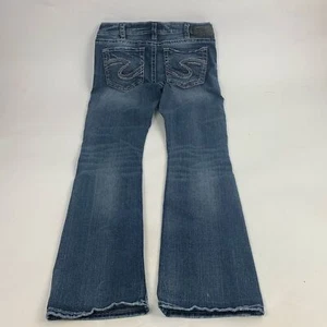 Silver Jeans Tuesday Fluid Denim Mid Bootcut Jeans Size 30 Long Inseam Stretch - Picture 1 of 14