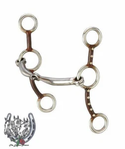 Broca de caracol JR caballo de vaca - hierro marrón y plata - boca de 5"" - mejilla de 6 - Imagen 1 de 2