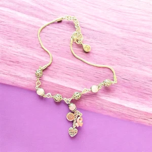BRIGHTON Here And Now Breast Cancer Ribbon Necklace Lariat Charm Pendant - Picture 1 of 6