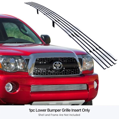 Fits 2005-2011 Toyota Tacoma Lower Stainless Chrome Billet Grille Insert - Image 1 of 4