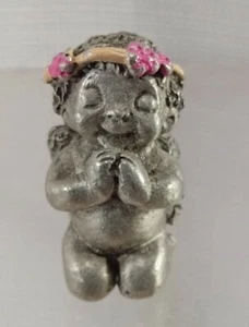 Spoontiques 3602 Vintage Cherub Angel PRAYER Praying Pewter Miniature Figurine  - Picture 1 of 5