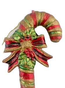 A Holiday Tradition Christmas Ornament Candy Cane Hand Painted - Picture 1 of 3