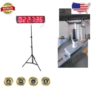Portable Large Red LED Race Timing Clock with Tripod - Ideal for Outdoor Events - Picture 1 of 4