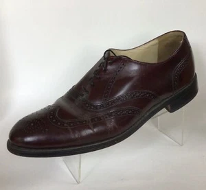 BOSTONIAN IMPRESSIONS Wingtip Leather Oxford Dress Shoes, Burgundy (Size 10.5 E) - Picture 1 of 11