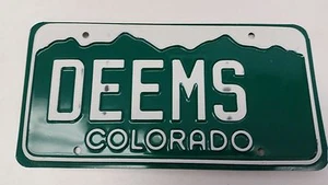 EXPIRED COLORADO License Plate DEEMS - Picture 1 of 1