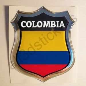 Autocollant Colombie Emblème Adhésif Colombie Drapeau 3D Résine Voiture Moto - Imagen 1 de 1