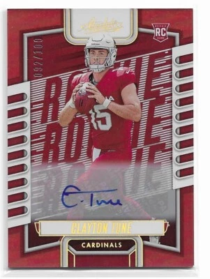 2023 Absolute RC Auto Clayton Tune #92/100 Rookie Autograph Arizona Cardinals - Image 1 of 2