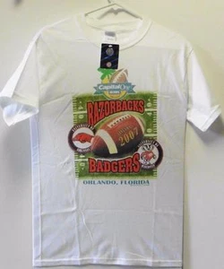Neue Arche. Razorbacks/Wisconsin Badgers Capital One Bowl, 1/1/07, SS T-Shirt - Bild 1 von 2
