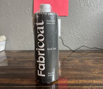 Fabricoat Dark Grey All in 1 Fabric Paint & Dye 500ml Bottle New & Sealed - Image 1 of 4