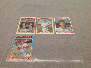 4 Topps 1970's Signed Baseball Cards in Sleeve - Picture 1 of 11