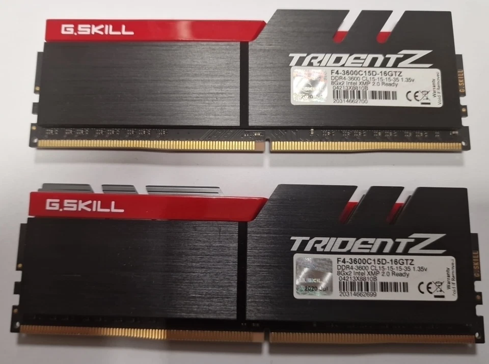 G.SKILL Trident Z 16GB (2x8GB) DDR4-3200 F4-3600C15D-16GTZ *B-Die 15-15-15-35 - Bild 1 von 4